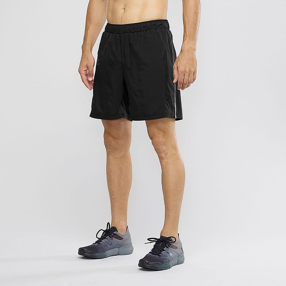 SALOMON AGILE 2IN1 Philippines - Men's Shorts - Black | 024768-NYC